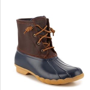 WOMEN’S SPERRY SALTWATER LEATHER DUCK BOOT Size 9.5